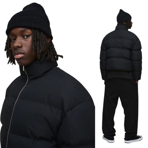 Veste matelassée en vinyle brillant personnalisée pour homme, style tendance urbain, vente chaude, fabrication en gros - Product Image 2