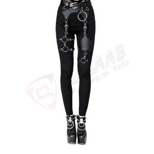 Personalizada última moda transpirable Slim Fit hombres negro gótico pantalón negro de longitud completa gótico-Leggings pantalones Pantalones - Product Image 3