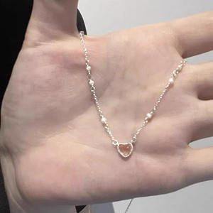 สร้อยคอเงินแท้ Nalan S925 ประดับมุกสังเคราะห์ลายท้องฟ้าเต็มดาว ดีไซน์หรูหรา สร้อยคอแบบคล้องไหปลาร้า รุ่น Y00097 สร้อยคอจี้สวยงาม - Product Image 1