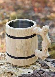 Mug en bois naturel artisanal – Tasse à boire réutilisable et écologique pour le thé, le café et la bière - Product Image 4