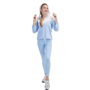 Haute qualité 6 pièces Yoga ensemble fermeture éclair femme Fitness Sport ensemble Slim Fit respirant vêtements d'entraînement ensemble pour les femmes - Product Image 4