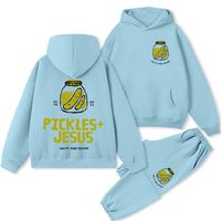 Ensemble sweat-shirt et pantalon de survêtement unisexe imprimé en molleton, tenue décontractée pour l'automne, coupe ample
