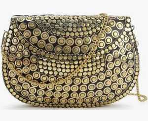Sac à main en laiton fait main de qualité supérieure avec incrustations métalliques pour femmes, idéal pour les soirées, provenant d'un fournisseur indien, disponible à un prix compétitif. - Product Image 1
