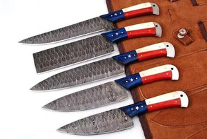 Latest Cooking <b>Knife</b> <b>Set</b> Durable Damascus Steel Blades High Quality Kitchen Tasks Chef <b>Knife</b> <b>Set</b> Available At Wholesale Rate - Product Image 3
