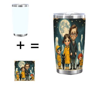 Gobelet isotherme en acier inoxydable de 20 oz, double paroi, plaqué argent, durable, tasse de voyage longue durée - Product Image 1