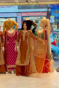 NUEVO DISEÑO ESPECIAL PARA EID, CONJUNTO DE 3 PIEZAS CON BORDADO PESADO Y LENTEJUELAS CHINESES ROMANAS, PARA FIESTA, DE SECADO RÁPIDO - Product Image 6