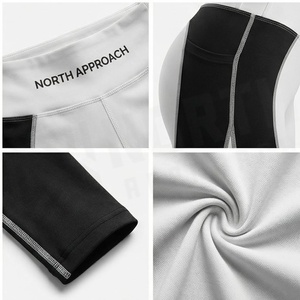 Leggings taille haute pleine longueur North Approach avec blocs de couleur contrastés, bande latérale et cordon de serrage, pantalon de yoga extensible sans couture - Product Image 4