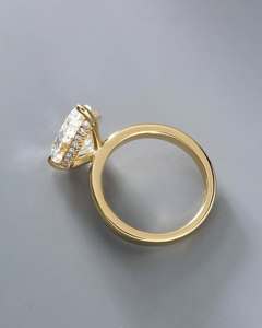 Luxury Women 925 Sterling Silver Pear Cut Ring Engagement Wedding Iced Out Diamond Rings Jewelry Wholesale - Product Image 3