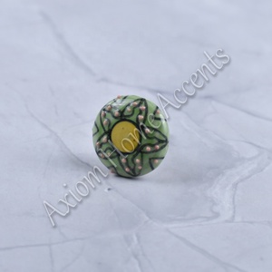 Colorful Handpainted Ceramic Knobs Set of <b>6</b> for Cabinets, <b>Drawers</b>, and Furniture by Axiom Home Accents - Product Image 2
