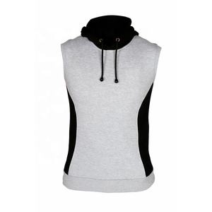 OEM ODM Men's New Fashion Slim Fit <b>Sleeveless</b> <b>Hoodie</b> 100% Cotton Fleece Pullover Plus Size Printed Tank Top Wholesale Clothing - Product Image 1