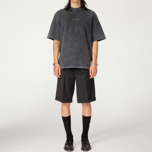 Camiseta de Hombre Moderna, Casual, de Manga Corta, Estilo Oversize, Lavado Ácido, Cuello Redondo, Personalizada, con Estampado Digital - Product Image 4