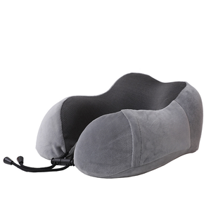 หมอนรองคอเมมโมรี่โฟมกำมะหยี่คริสตัลรูปตัวยู หมอนรองคอเมมโมรี่โฟมสำหรับเดินทาง พร้อมกระเป๋าเก็บของ ใช้สำหรับนอนหลับบนเครื่องบินและในรถยนต์ - Product Image 4