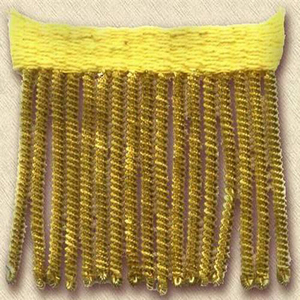 Light Yellow <b>Sequin</b> Braided Fringe Trim Elegant Decorative Tassel Edge for Curtain Upholstery - Product Image 4