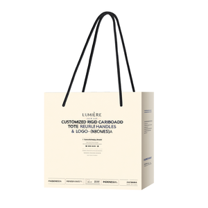 Sac fourre-tout en carton rigide personnalisé avec poignées réutilisables et logo - Boîte cadeau haut de gamme (Indonésie) - Product Image 2