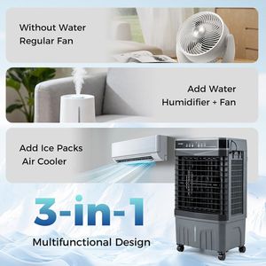 Refroidisseur d'air évaporatif portable 1800 CFM, réservoir d'eau de 4 gallons, purificateur d'air silencieux pour la maison, type de prise AU/EU, état d'occasion - Product Image 5