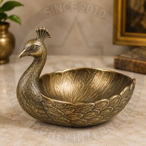 Luxury <b>Elephant</b> Metal Bowl Sculpture Handmade Decorative Animal Bowl for Tabletop Decor - Product Image 2