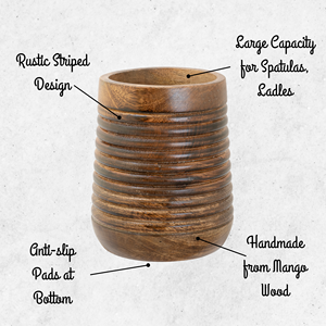 Support à ustensiles en bois fait main personnalisé, minimaliste rustique, avec rainures, pour cuisine, style ferme, organisateur de spatules, vente en gros - Product Image 2