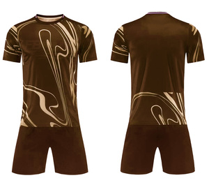 Men's Black Sublimated Soccer Jersey Set Short Sleeve Moisture Wicking Breathable Athletic Fit Customizable All Seasons 100% - Product Image 2