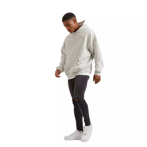 Sweat à capuche oversize pour homme, vêtements streetwear personnalisés, sweat à capuche oversize pour homme conçu avec un tissu en coton mélangé confortable, coupe ample - Product Image 3