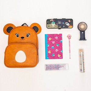 Cartoon Kindergarten Children’s Backpack <b>Cute</b> Animal Design Leather brown <b>bear</b> bag - Product Image 4