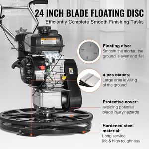 Talocheuse à essence 6 CV de 24 pouces pour finition de surface en béton lisse, usage commercial intensif - Product Image 3