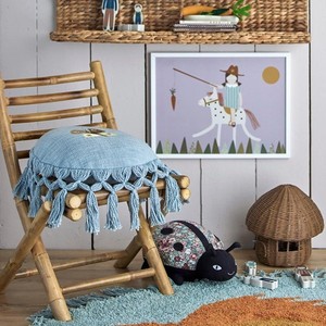 Chaise pliante en bambou pour enfants, taille mini, structure solide naturelle, légère et durable, pour intérieur et extérieur, mobilier artisanal - Product Image 5