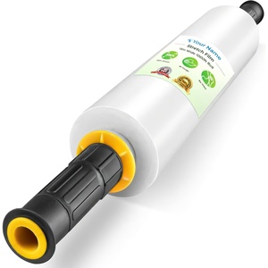 Industrial Strength 15 Inch X 1000 ft Clear <b>Plastic</b> Stretch Film <b>Wrap</b> with Handles Wholesale Logistics Pallet <b>Wrap</b> - Product Image 1