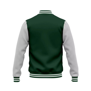 Custom New Arrival Leather Sleeve Varsity Jacket Casual Baseball Jacket Patchwork Bomber Men's Jacket - Product Image 2