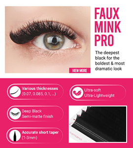 Charmlash Wholesale Lash <b>Extensions</b> <b>Mink</b> <b>Eyelashes</b> Custom Lash Supplies Custom Glue Tape Various Thickness Ultra Black Fluffy - Product Image 2