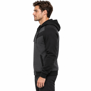 Custom Men Zipper Hoodie Full <b>Zip</b> <b>Hooded</b> Sweatshirt Soft Fleece Fabric Lightweight Construction Comfortable Fit Casual Apparel - Product Image 4