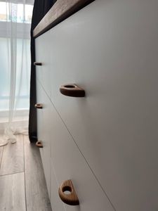 Eco Friendly Wooden Handle Artisan Crafted Cabinet <b>Pull</b> Simple Modern <b>Drawer</b> Knob Wooden Hidden Grip Handle by BELLADEC - Product Image 3