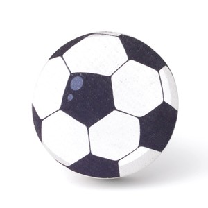 Handmade Modern Pine Wood Cabinet Football Black White Drawer <b>Knobs</b> <b>Dresser</b> Door Handles Cupboard Pulls Kitchen - Product Image 1
