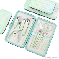 Kit de beauté professionnel tout-en-un luxueux, 20 pièces, ensemble de manucure et pédicure, coupe-ongles 10 en 1, finition arc-en-ciel, acier inoxydable