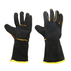 Haute Qualité Vache Split En Cuir Véritable Gants De Soudage Respirant Sécurité Travail En Plein Air Atlantique Couleur Personnalisée - Product Image 1