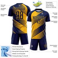 Ensemble de maillots de football unisexes personnalisés à impression numérique, grande taille, manches courtes, légers, anti-UV, séchage rapide, respirants, extensibles dans quatre directions, pour adultes