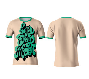 T-shirt à imprimé intégral par sublimation, col rond, manches courtes, 100% polyester, tissu tricoté décontracté pour hommes et femmes, vêtements de mode d'été - Product Image 1