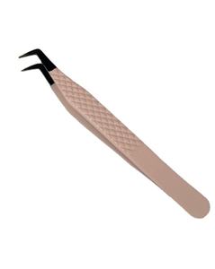 Pinzas para Pestañas Curvas Personalizadas con Punta de Fibra de Acero Inoxidable, Pinzas para Cejas y Pestañas Postizas, Marca Privada Personalizada, en Venta 2026 - Product Image 1