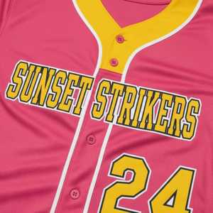 Camiseta de Béisbol y Sóftbol con Nombre y Logotipo, Ropa Deportiva Suave y Cómoda para Jugadores y Aficionados, Transpirable, Personalizada, Cuello en V, Poliéster/Algodón - Product Image 3