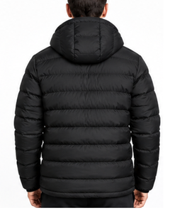Blazer de costume ajusté pour homme, coupe slim, en coton enduit, avec fermeture éclair, coupe-vent, idéal pour le travail et la saison hivernale, style doudoune. - Product Image 2