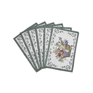 Simple Handmade Embroidered Cris Cross Design Placemats Set of 4 12x18 Inch Winter <b>Table</b> Mats for Party Kitchen <b>Dining</b> Decor - Product Image 6