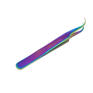 Pince à cils professionnelle en acier inoxydable, pointe faite à la main pour une application précise des extensions de cils - Product Image 3