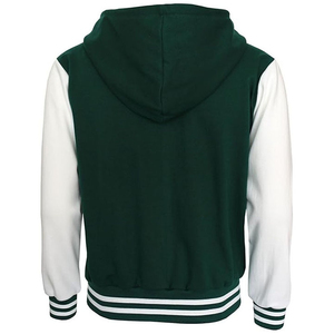 <b>Men's</b> <b>Varsity</b> <b>Jacket</b> Hooded Letterman <b>Bomber</b> <b>Jacket</b> Color Block Fleece Snap Button College <b>Jacket</b> Custom Wholesale OEM - Product Image 3