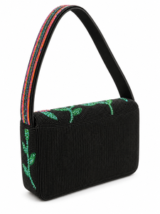 Th Creation Luxury Handmade High Quality Black Geometric Glass Beaded Shoulder Bag Women Designer Fashion Handbag Daily Use - Product Image 3