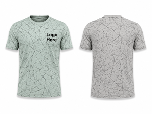 Camiseta de Manga Corta para Hombre con Estampado Geométrico, Cuello Redondo, Corte Regular, Transpirable, de Poliéster Tejido, Estilo Casual - Product Image 1