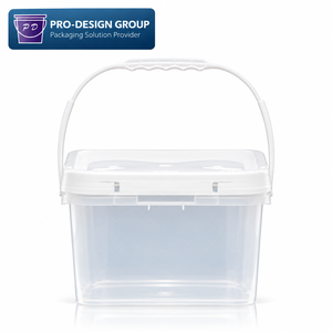 8L <b>Square</b> Food Grade <b>Plastic</b> Pail with Lid for Dried Fruit Packaging Snack Food Storage <b>Container</b> - Product Image 5