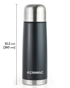 Stainless Steel Vacuum Insulated Black Bullet Thermos Flask Ergonomic Portable Water Bottle Travel <b>Drinkware</b> - Product Image 3