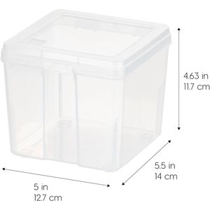 Set di 10 Contenitori Trasparenti per Alimenti da 1,3 Qt con Coperchio a Scatto Impilabili per Organizzazione Dispensa - Product Image 2