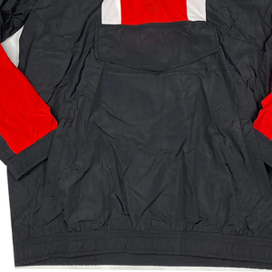 Veste coupe-vent anorak à blocs de couleur, fermeture éclair, imperméable, 100% polyester, noir, blanc, rouge, streetwear d'extérieur, à capuche - Product Image 3