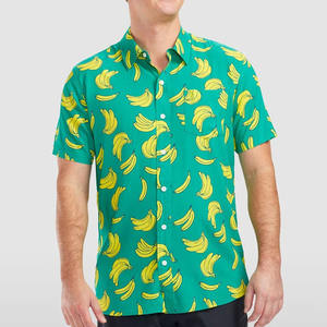 Chemises Hawaïennes Professionnelles Personnalisées 100% Polyester Respirantes pour l'Été, Chemises Hawaïennes à la Mode avec Impression, Manches Courtes - Product Image 3