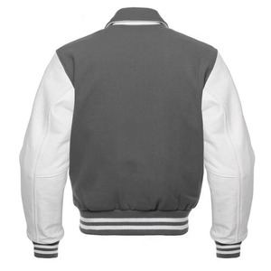 Blousons universitaires unisexes grande taille en gros, vierges, personnalisables avec logo, style Letterman, AMS SPORTS INTL, hiver, polyester/coton - Product Image 3